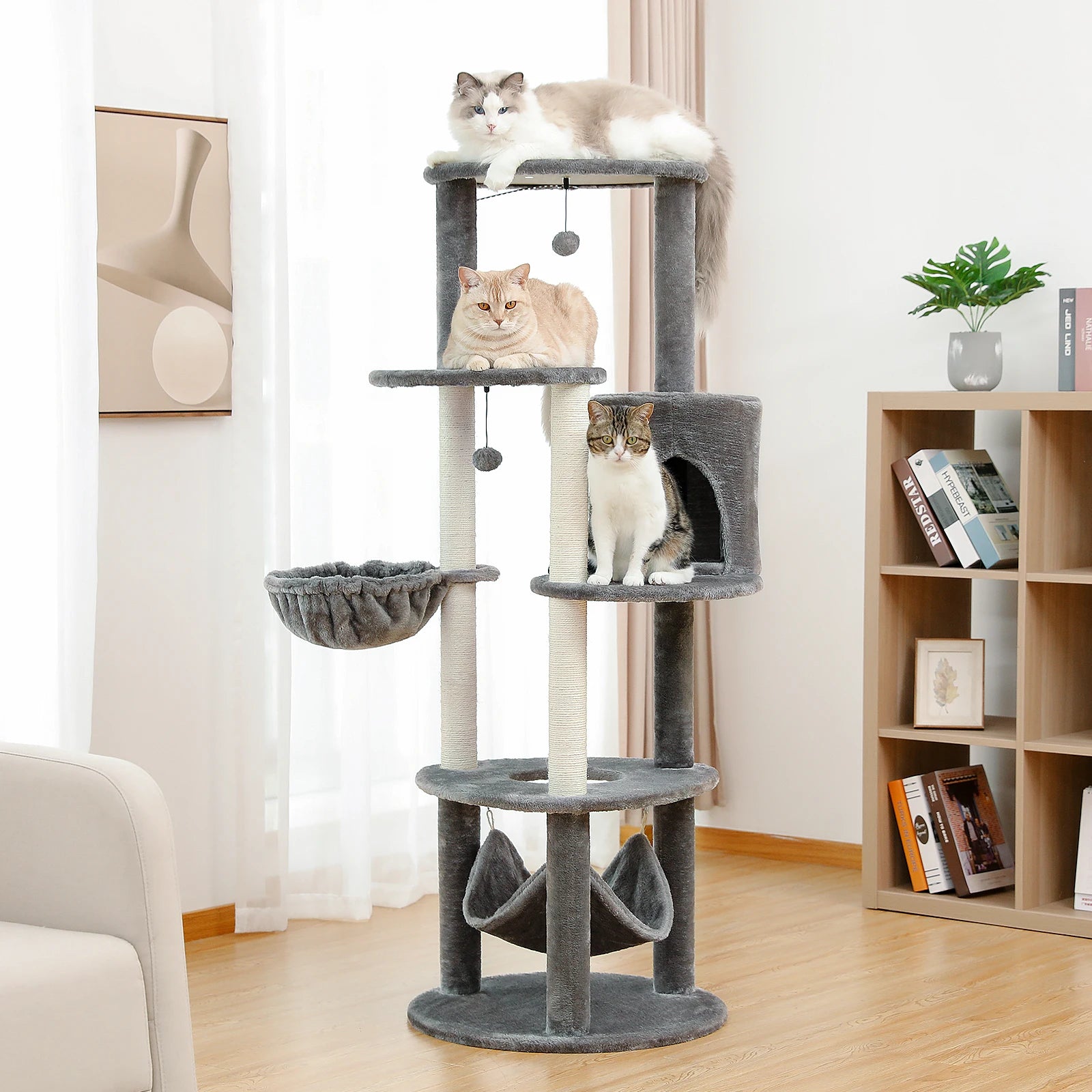 Domestic Delivery Multi-Level Cat Tree Tower Climb Furniture Scratching Post for Indoor House Pet Supplies Kitten Toy Cozy Condo