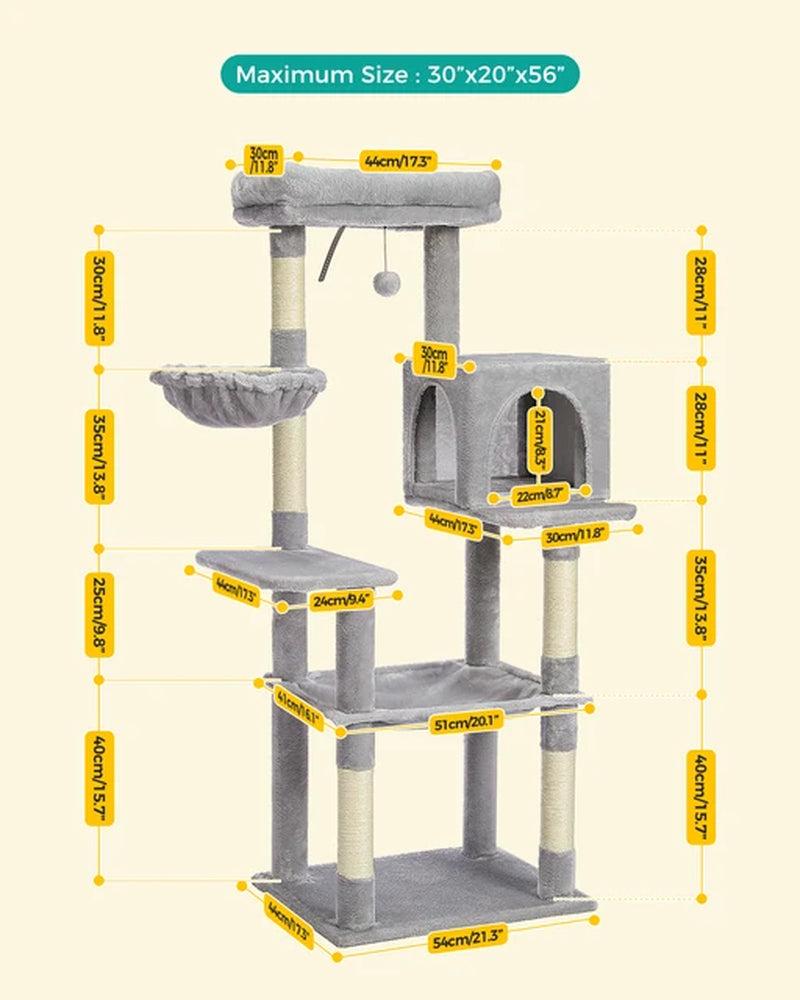 Domestic Delivery Multi-Level Cat Tree Tower Climb Furniture Scratching Post for Indoor House Pet Supplies Kitten Toy Cozy Condo