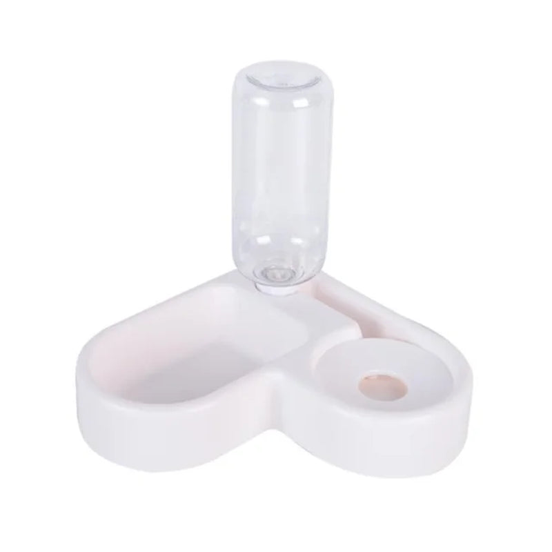 Light Weight for Trip Pet Bowls Dog & Cat Feeder Food and Water Dual Purpose Automatic Water Filling Corner Bowls