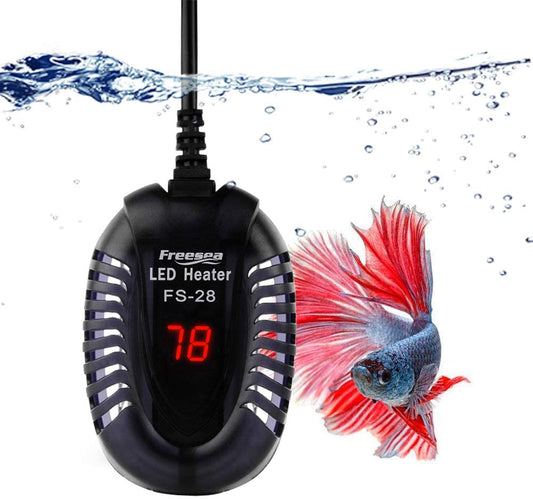 Aquarium Fish Tank Heater: 50W Small Submersible Turtle Heater with Adjustable Temperature External Controller for Betta | Saltwater | Freshwater | 1-10 Gallon